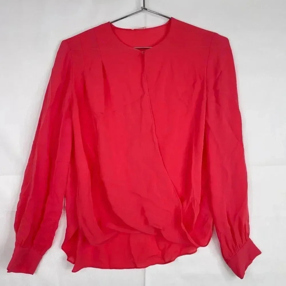 L'AGENCE Silk Long Sleeve Blouse